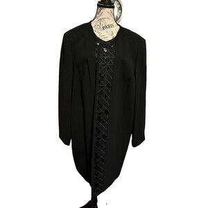 Tahari Cardigan Duster 3X Black Large NWT